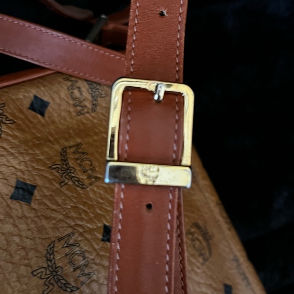 MCM Tan Crossbody Bag with Logo Pattern - Picture 16 of 16